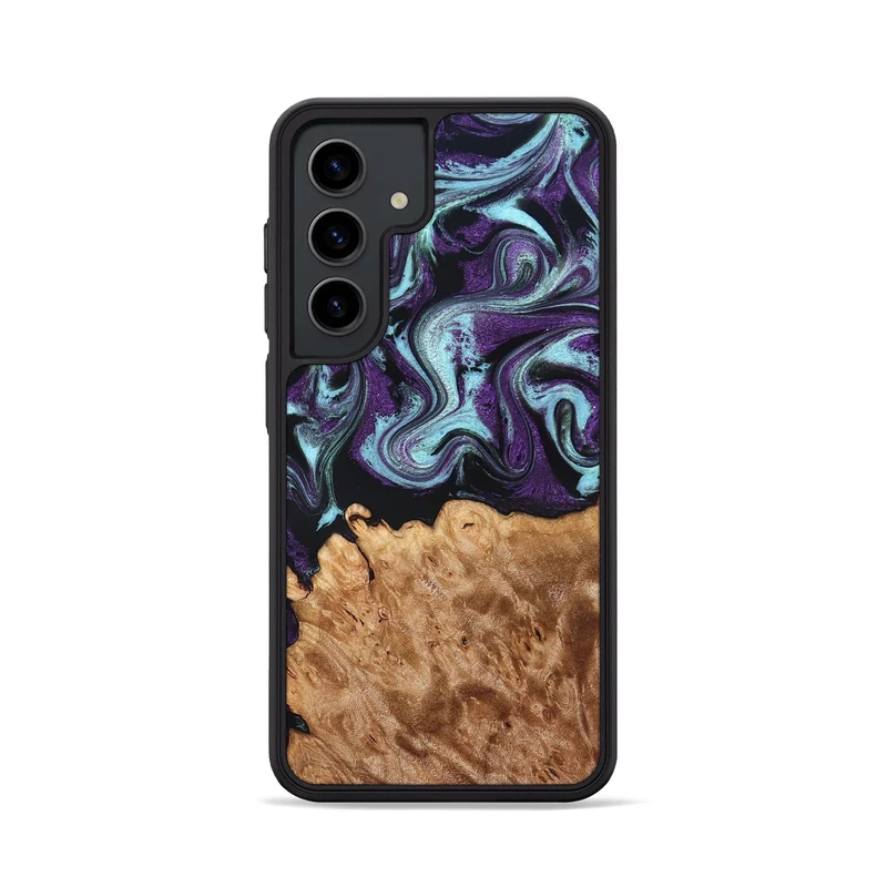 Galaxy S24 Wood Phone Case - Florida (Purple, 830018)