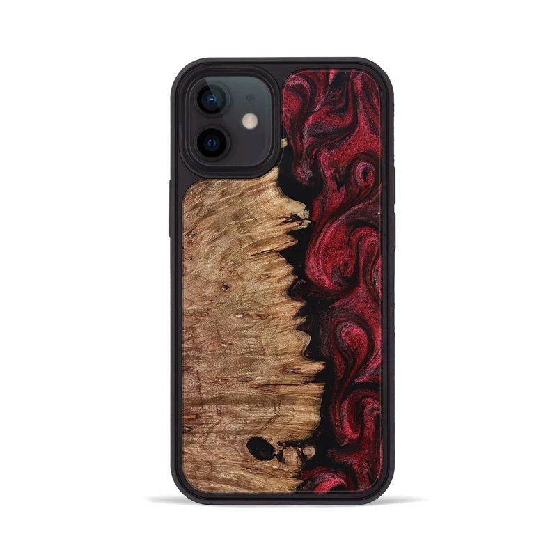 iPhone 12 Wood Phone Case - Axl (Red, 830012)