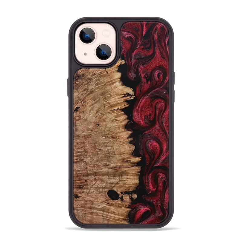 iPhone 14 Plus Wood Phone Case - Axl (Red, 830012)