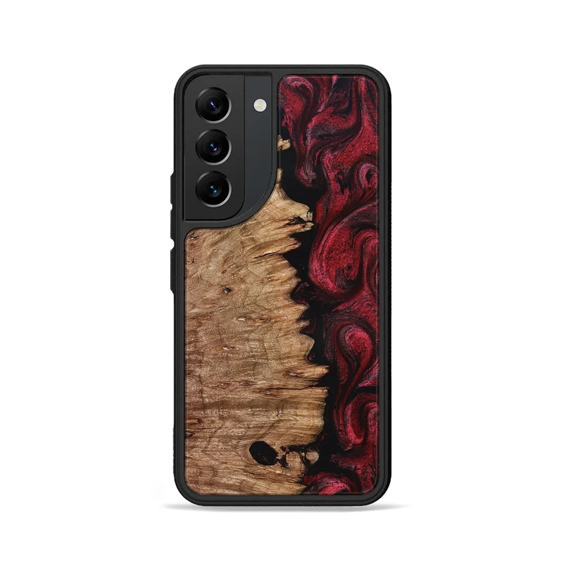 Galaxy S22 Wood Phone Case - Axl (Red, 830012)