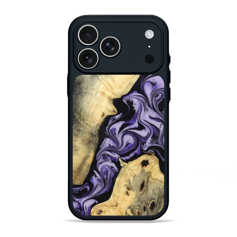 iPhone 17 Pro Max Wood Phone Case - Sharon (Purple, 830016)