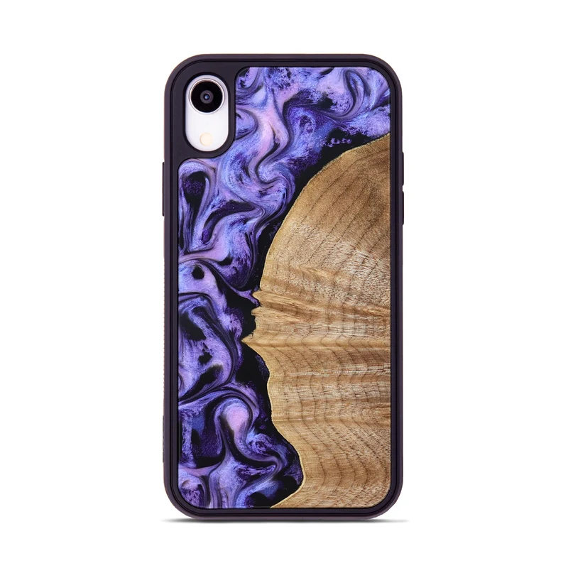 iPhone Xr Wood Phone Case - Tillie (Purple, 830015)