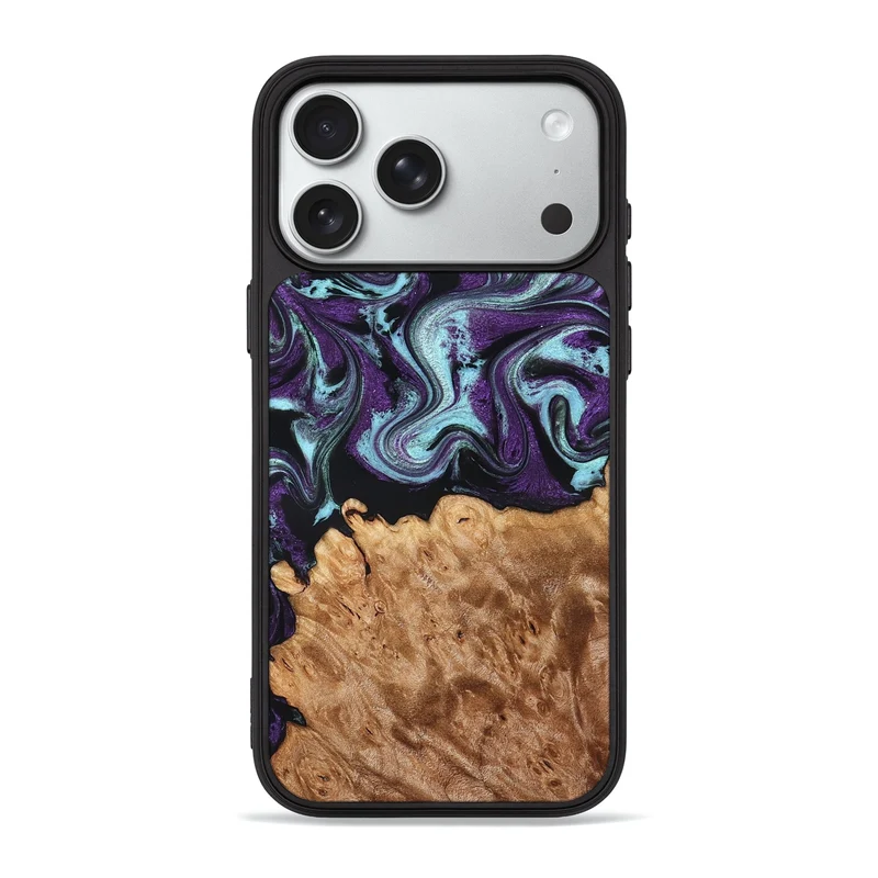 iPhone 18 Pro Max Wood Phone Case - Florida (Purple, 830018)