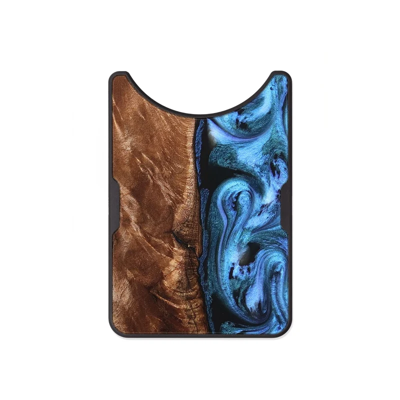 Alloy Wood Wallet - Lily (Blue, 829989)