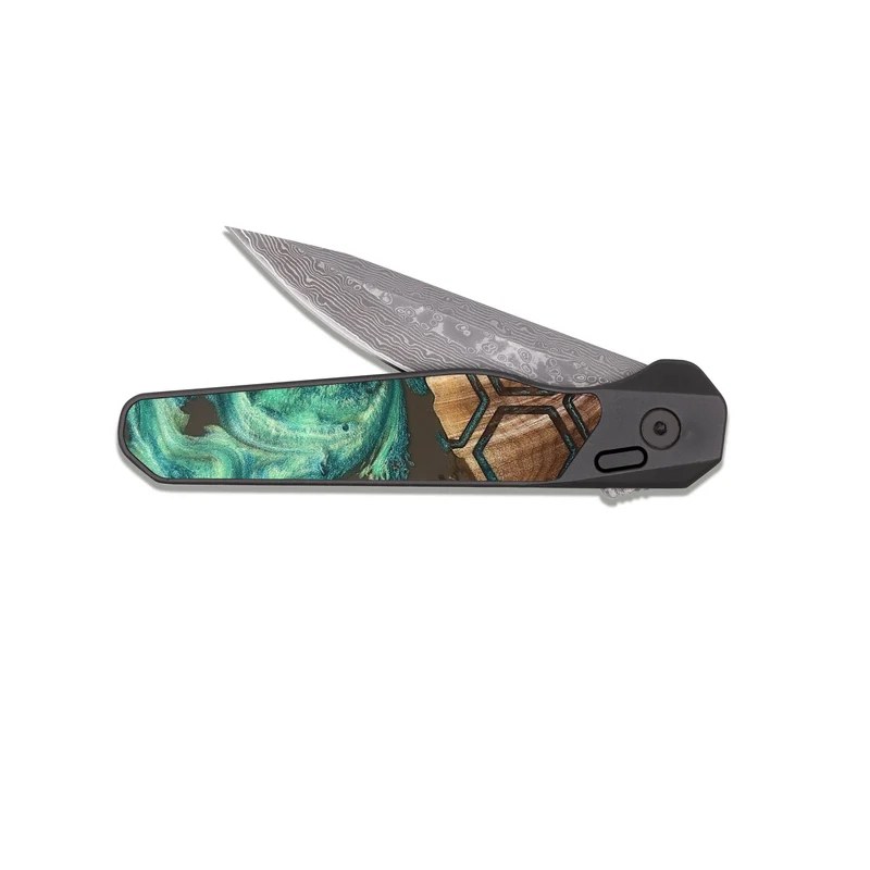 EDC Dark Damascus Wood Pocket Knife - Duncan (Pattern, 829967)