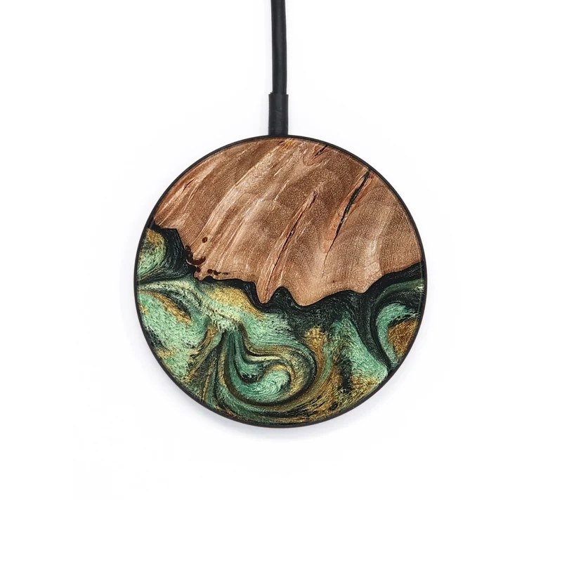 Circle Wood Wireless Charger - Shelbi (Green, 829986)