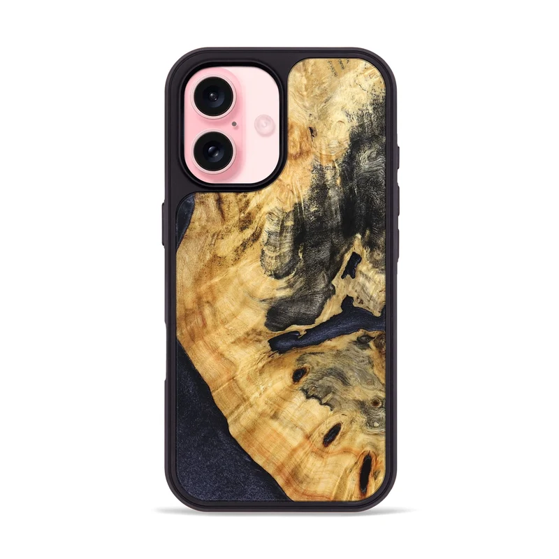 iPhone 16 Wood Phone Case - Nataly (Wood Burl, 830028)