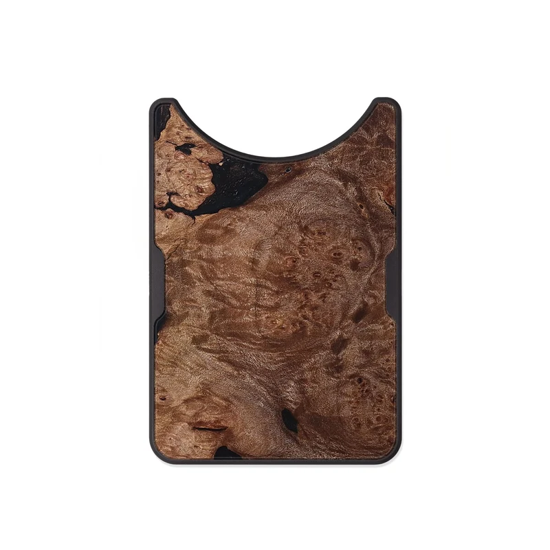 Alloy Wood Wallet - Elian (Wood Burl, 830029)