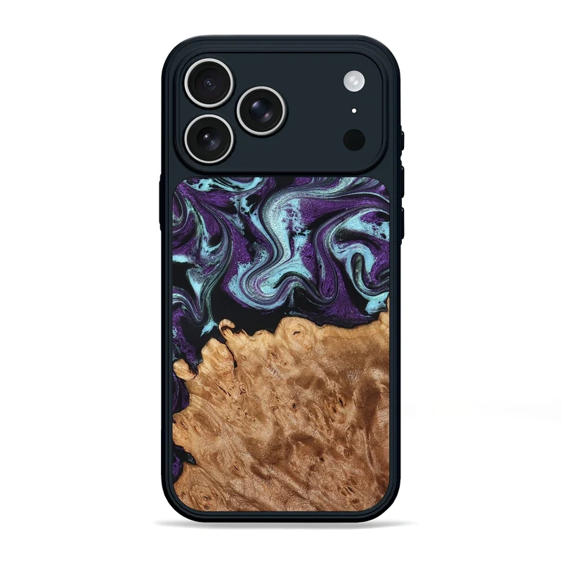 iPhone 17 Pro Max Wood Phone Case - Florida (Purple, 830018)