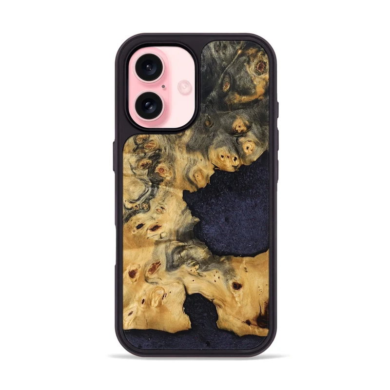 iPhone 16 Wood Phone Case - Helene (Wood Burl, 830025)