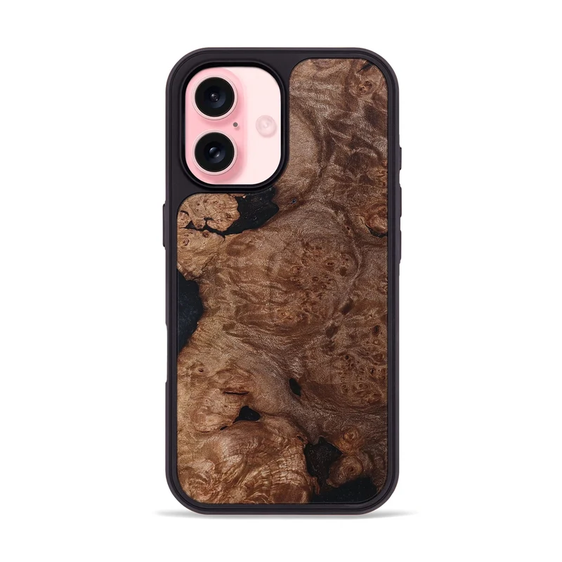 iPhone 16 Wood Phone Case - Elian (Wood Burl, 830029)