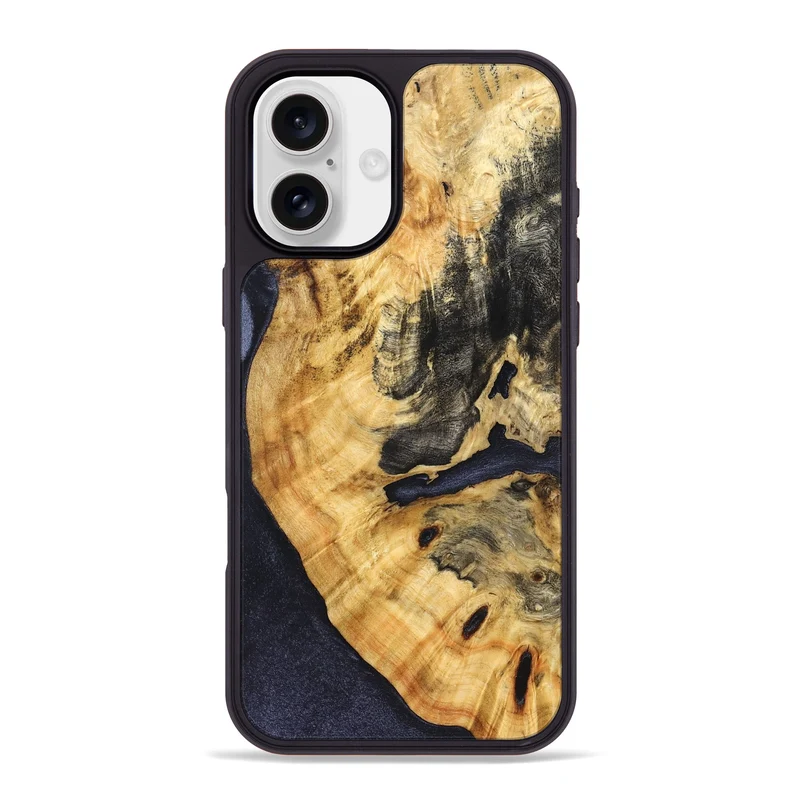 iPhone 16 Plus Wood Phone Case - Nataly (Wood Burl, 830028)