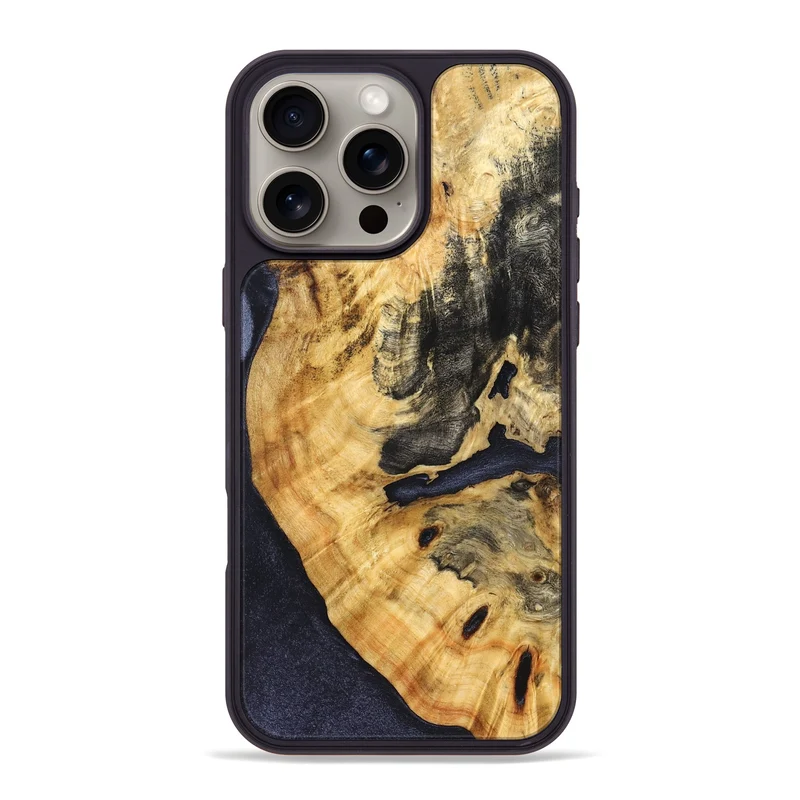iPhone 16 Pro Max Wood Phone Case - Nataly (Wood Burl, 830028)