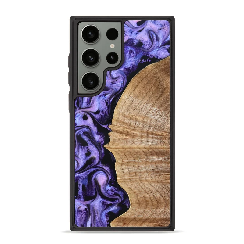 Galaxy S23 Ultra Wood Phone Case - Tillie (Purple, 830015)