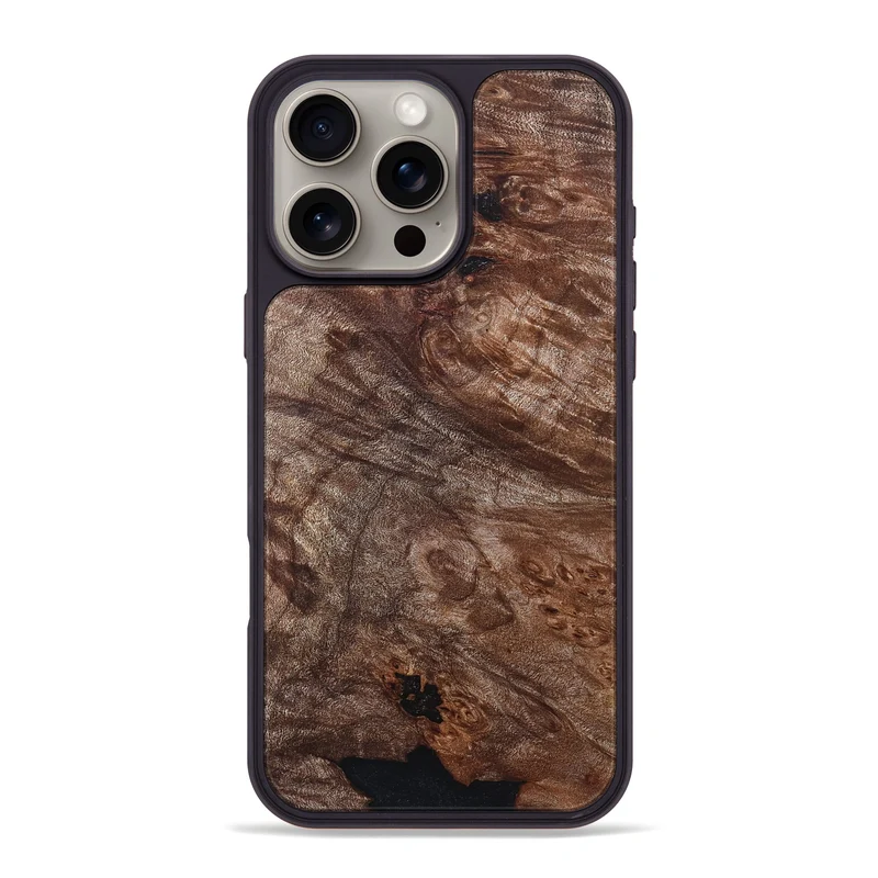 iPhone 16 Pro Max Wood Phone Case - Atharv (Wood Burl, 830024)