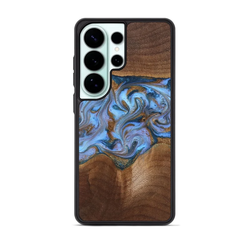 Galaxy S26 Ultra Wood Phone Case - Ford (Teal & Gold, 830001)