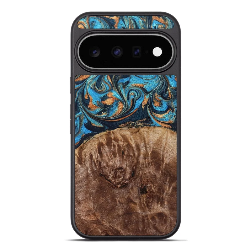 Pixel 11 Pro XL Wood Phone Case - Nautica (Teal & Gold, 829996)