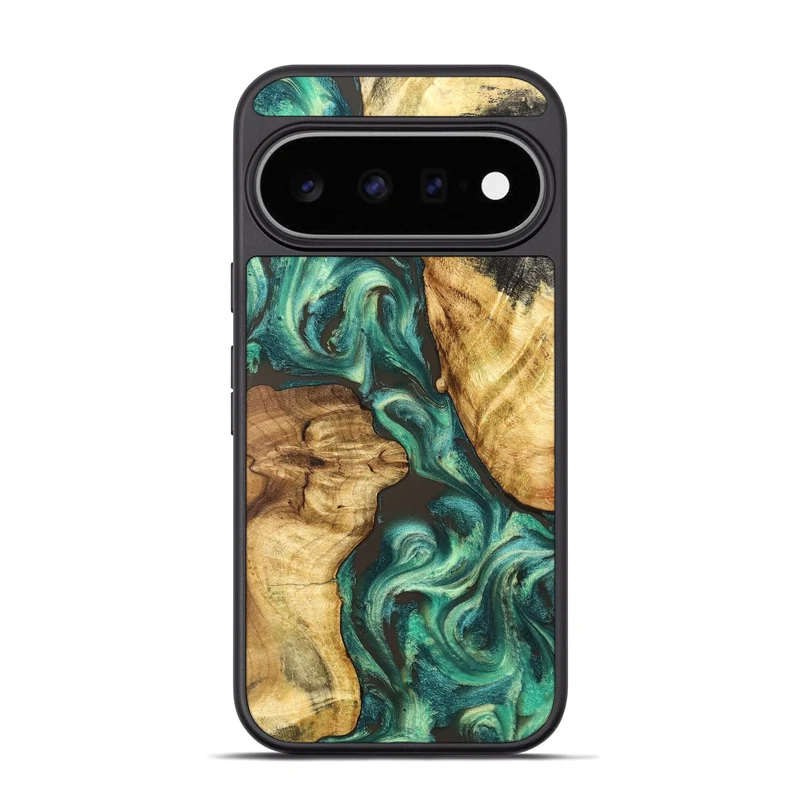 Pixel 11 Pro Wood Phone Case - Carie (Green, 829981)
