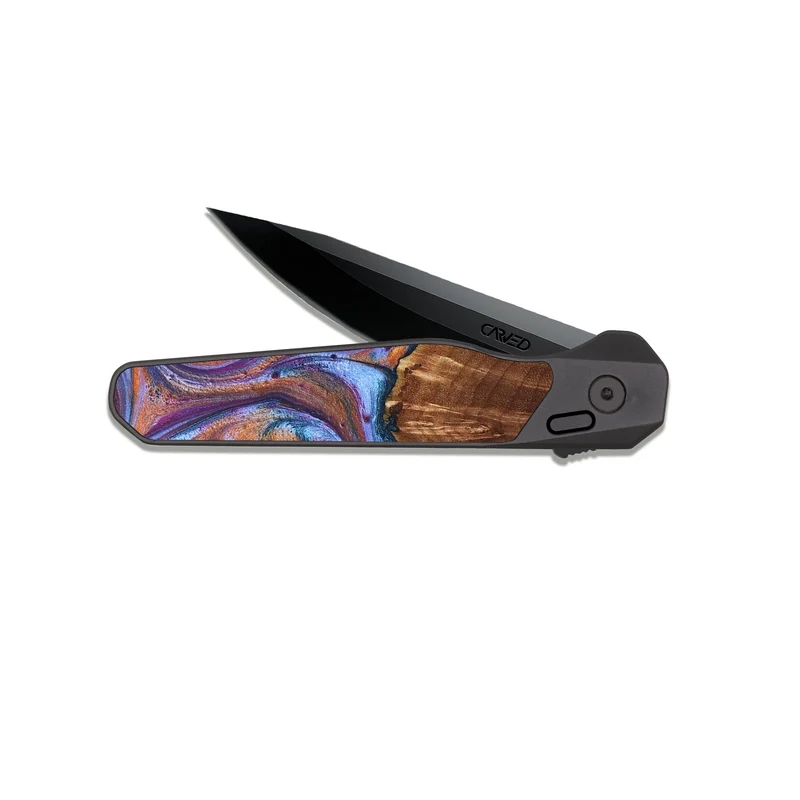 EDC Dark Slate Wood Pocket Knife - Edmond (Blue, 829987)