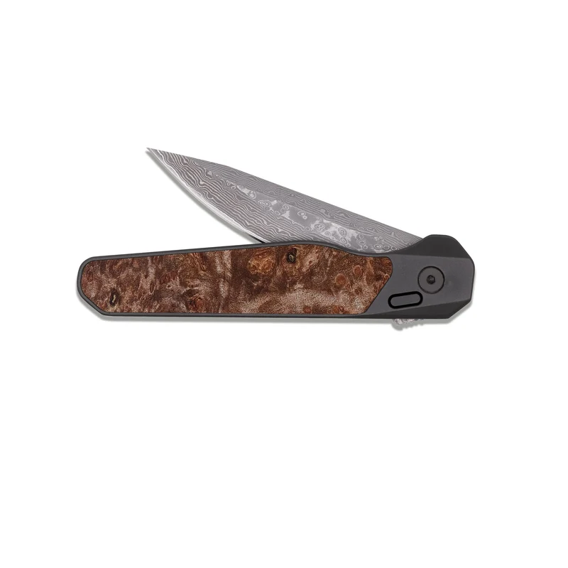 EDC Dark Damascus Wood Pocket Knife - Jacque (Wood Burl, 829992)