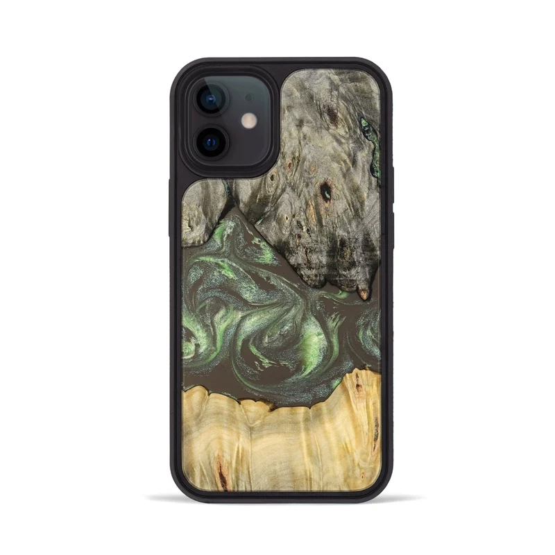 iPhone 12 Wood Phone Case - Arlo (Green, 829982)