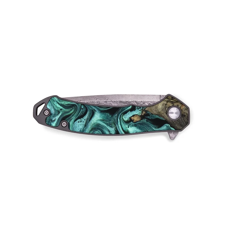 EDC Wood Pocket Knife - Omarion (Green, 829977)