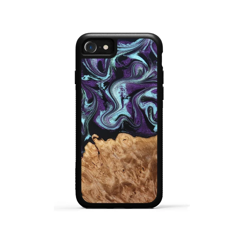 iPhone SE Wood Phone Case - Florida (Purple, 830018)