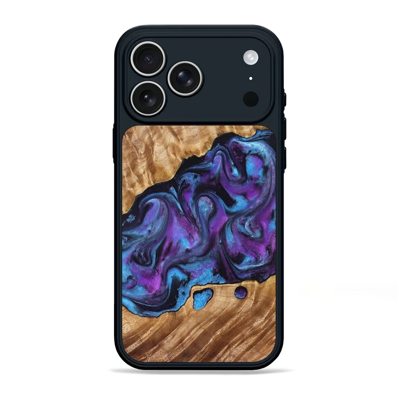 iPhone 17 Pro Max Wood Phone Case - Warren (Purple, 830013)