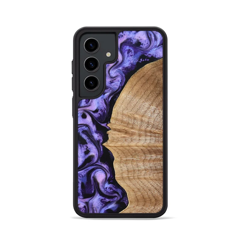 Galaxy S24 Wood Phone Case - Tillie (Purple, 830015)