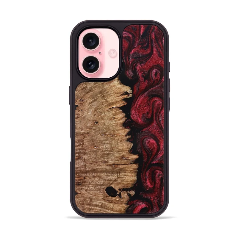 iPhone 16 Wood Phone Case - Axl (Red, 830012)