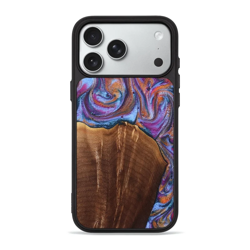 iPhone 18 Pro Max Wood Phone Case - Edmond (Blue, 829987)