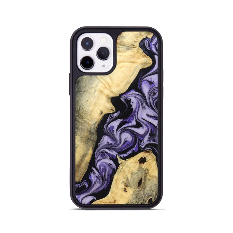 iPhone 11 Pro Wood Phone Case - Sharon (Purple, 830016)
