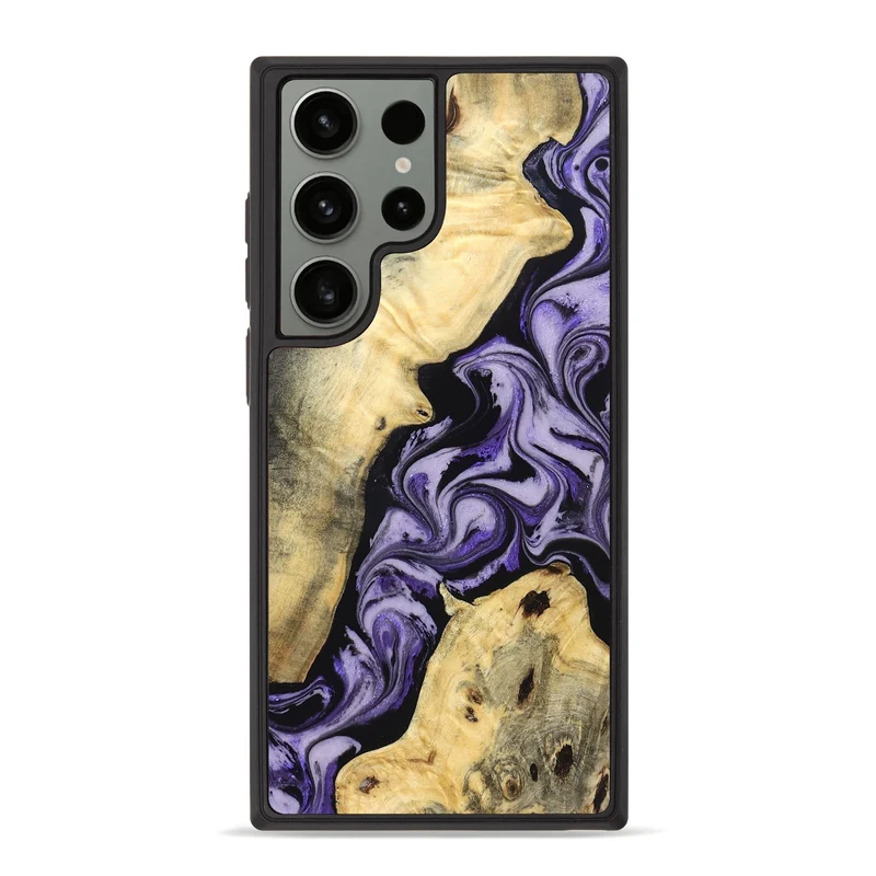 Galaxy S23 Ultra Wood Phone Case - Sharon (Purple, 830016)