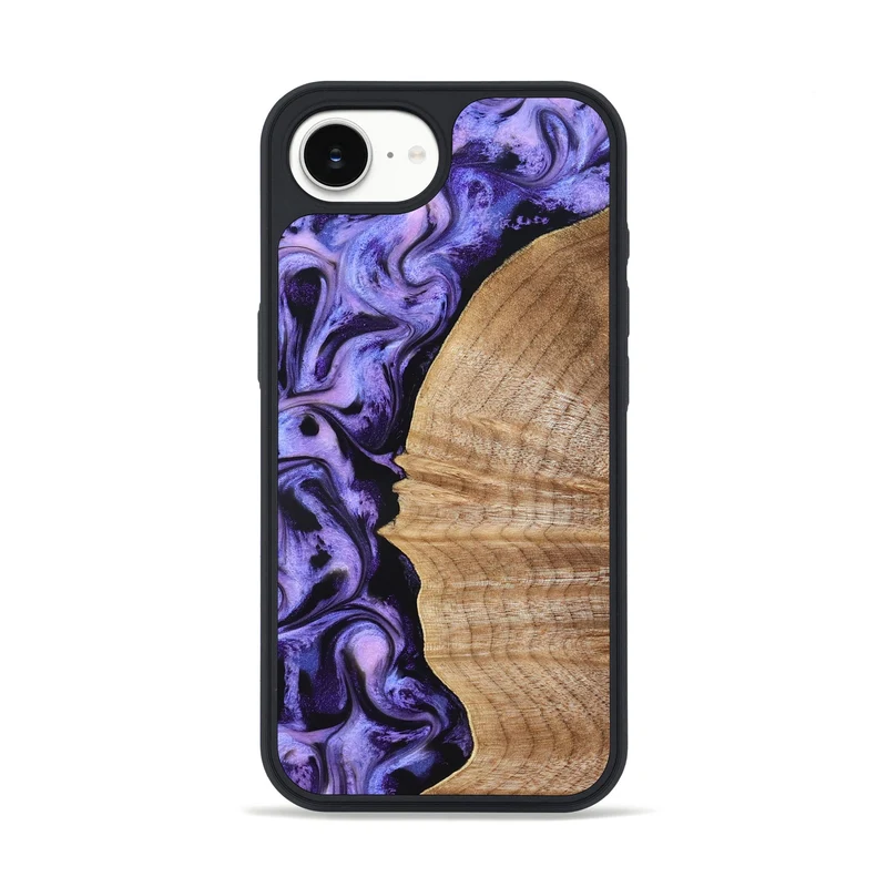 iPhone 16e Wood Phone Case - Tillie (Purple, 830015)