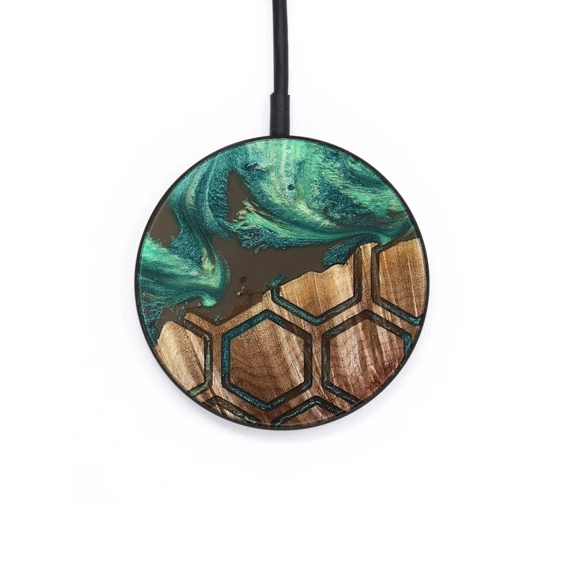 Circle Wood Wireless Charger - Duncan (Pattern, 829967)