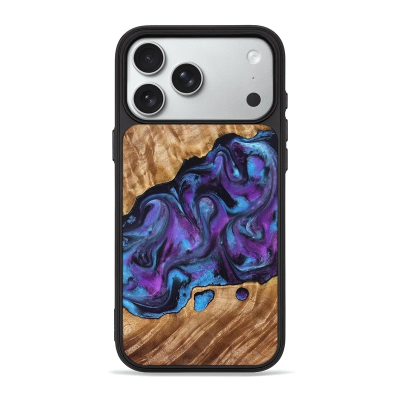 iPhone 18 Pro Max Wood Phone Case - Warren (Purple, 830013)
