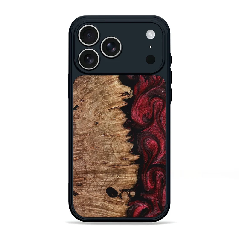 iPhone 17 Pro Max Wood Phone Case - Axl (Red, 830012)