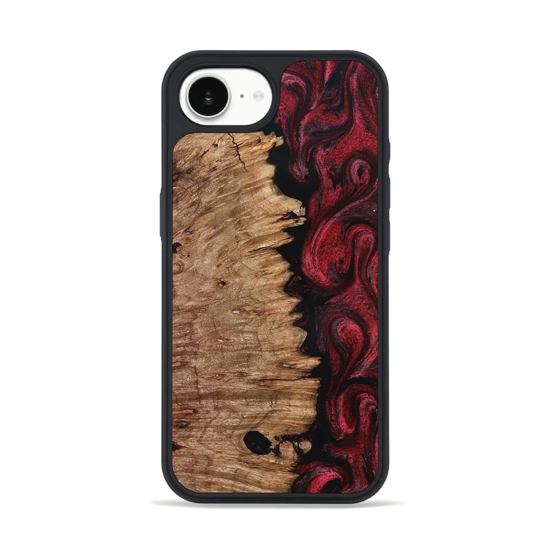 iPhone 16e Wood Phone Case - Axl (Red, 830012)