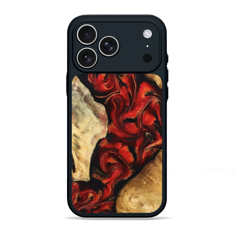 iPhone 17 Pro Max Wood Phone Case - Jeri (Red, 830033)