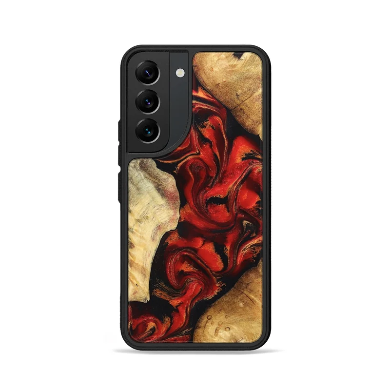 Galaxy S22 Wood Phone Case - Jeri (Red, 830033)