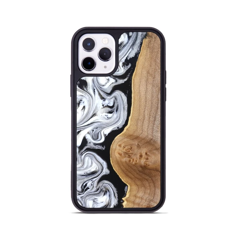 iPhone 11 Pro Wood Phone Case - Rolland (Black & White, 830032)
