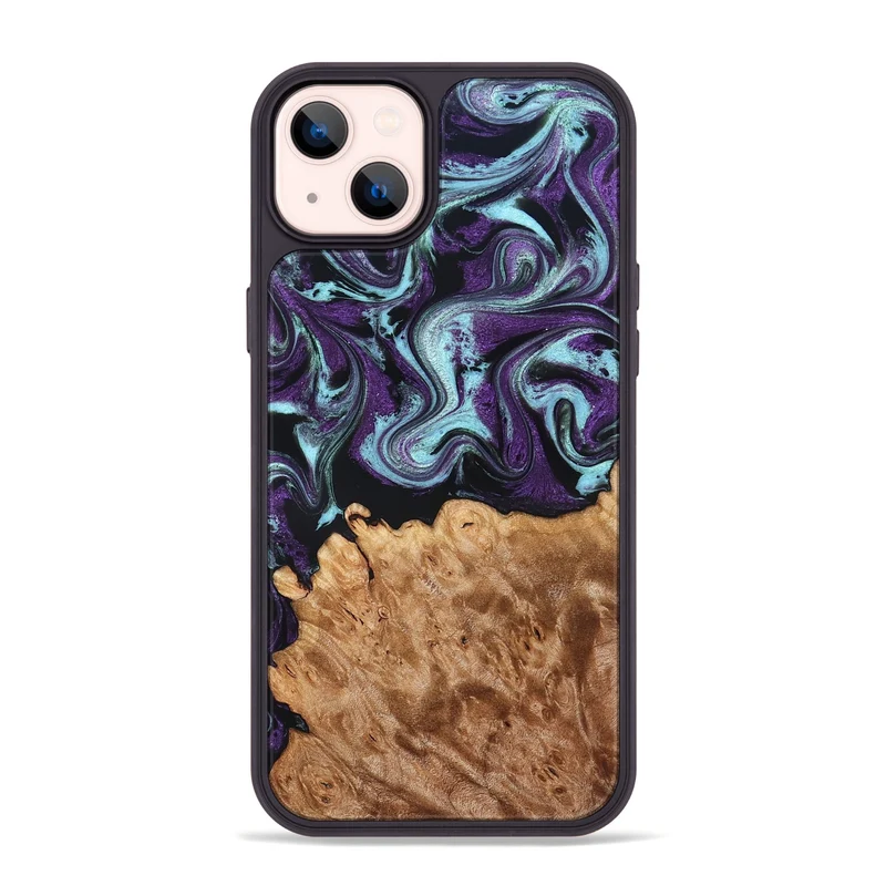 iPhone 14 Plus Wood Phone Case - Florida (Purple, 830018)