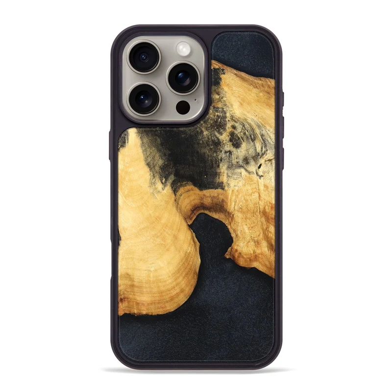 iPhone 16 Pro Max Wood Phone Case - Angel (Wood Burl, 830023)