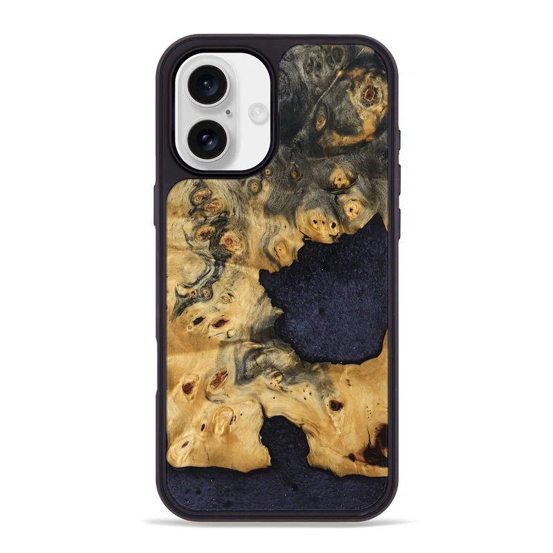 iPhone 16 Plus Wood Phone Case - Helene (Wood Burl, 830025)