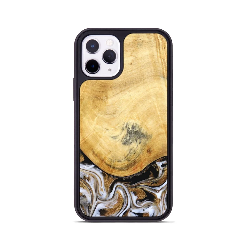 iPhone 11 Pro Wood Phone Case - Kamiyah (Black & White, 830030)