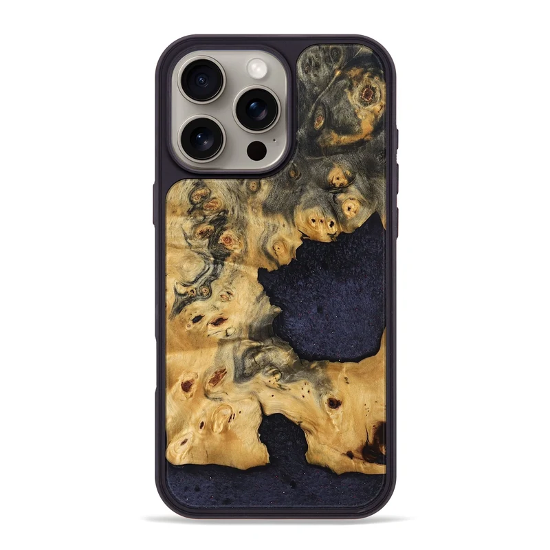 iPhone 16 Pro Max Wood Phone Case - Helene (Wood Burl, 830025)