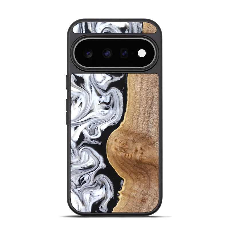 Pixel 11 Pro Wood Phone Case - Rolland (Black & White, 830032)