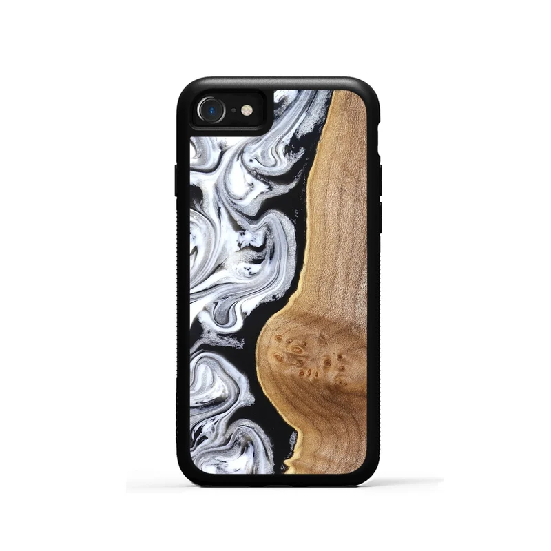 iPhone SE Wood Phone Case - Rolland (Black & White, 830032)