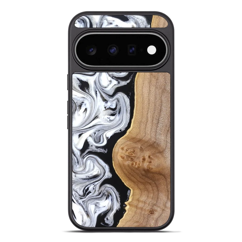 Pixel 11 Pro XL Wood Phone Case - Rolland (Black & White, 830032)