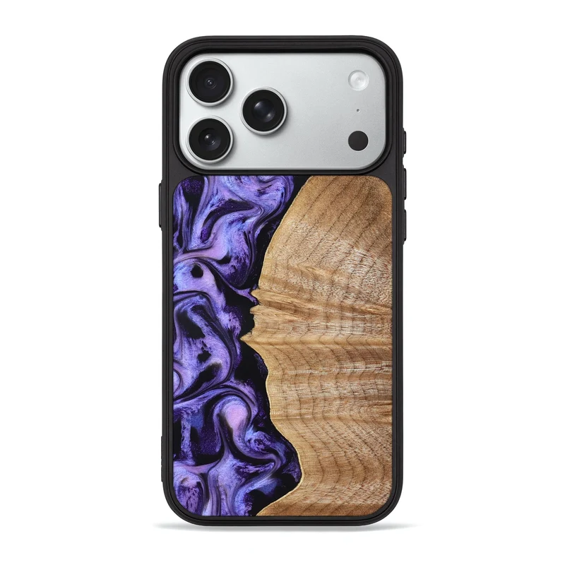 iPhone 18 Pro Max Wood Phone Case - Tillie (Purple, 830015)